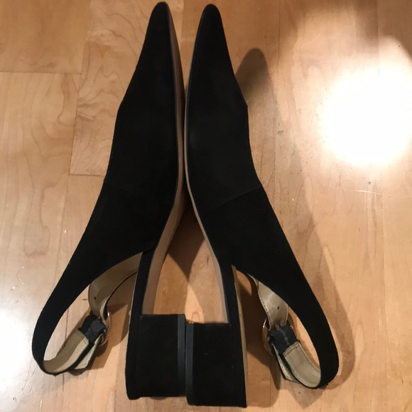 Sole Society Black Suede Sling Back - Picture 4 of 7